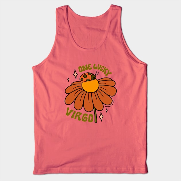 One Lucky Virgo Tank Top by Doodle by Meg